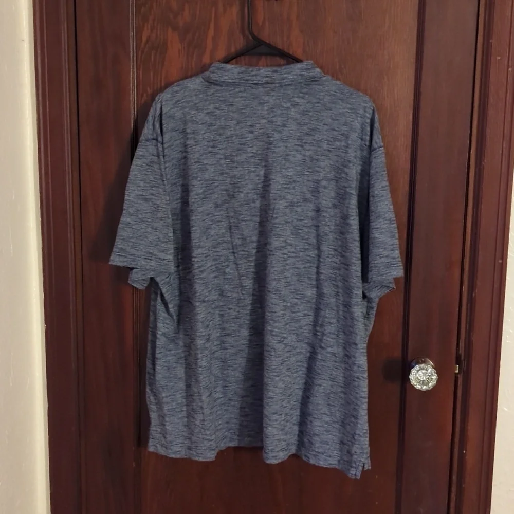 Banana Republic Blue/Gray Vintage Style Short Sleeve Polo Shirt Size XXL